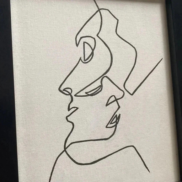 Abstract Framed Faces Artwork Hanging Wall Art Decor - Picture 8 of 10